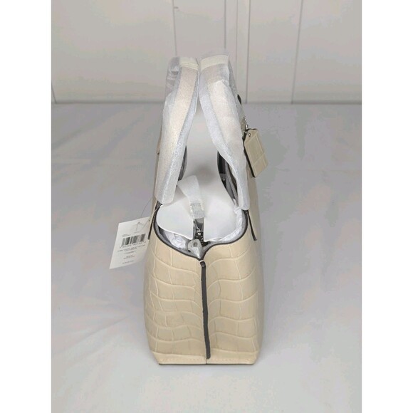 Coach Embossed Croc Willow Tote 24 - Chalk - Picture 4 of 6